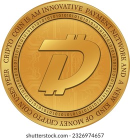 digibyte-dgb virtual currency logo. vector illustrations. 3d illustrations.