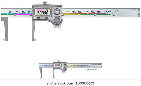 Digimatic Point Jaw Inside Caliper 15-170 mm - 0-7 in.