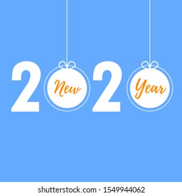 Digit 2020. New Year. Banners and pictures 2020 for the new year. Vector.