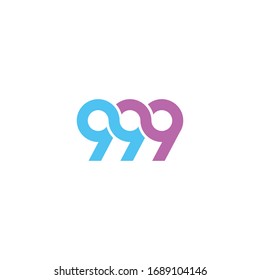 Digit 9 logo icon vector template. 