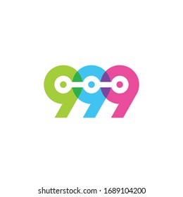 Digit 9 logo icon vector template. 