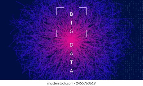 Digit Background. Future intelligence in innovative digits. Velocity of dots in the software cloud. Particles of energy in global information. Ai Background.