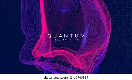 Digit Background. Innovation concept for intelligent learning. Engineering velocity of a cyber network. Particles of energy in global information. Big Data Background.