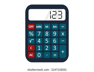 Digit calculator icon isolated on white background vector illustration