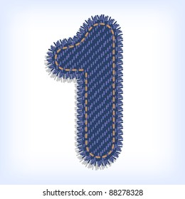 Digit one of jeans alphabet