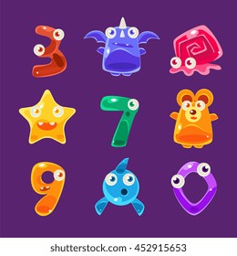 Digit Shaped Animals And Other Jelly Creatures Set