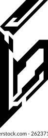 Digit stylography single number "six" vector icon