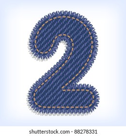 Digit two of jeans alphabet