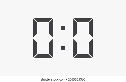 digital 0 : 0 design vector illustration on white background.