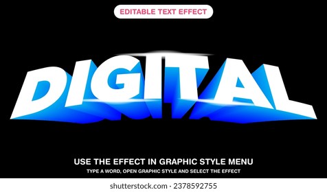 Digital-3D-bearbeitbarer Textstil-Effekt