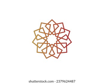 Digital 3d elegant and modern logo ornament symbol line design