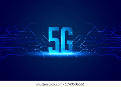 digital 5G technology concept background for superfast speed