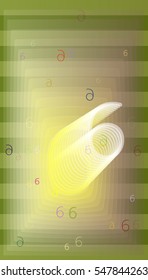 digital 6 Number, beautiful vector.