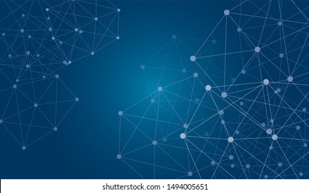 Digital abstract background. Blockchain structure. Vector Illustration