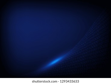 Digital abstract background. Blue and black color tone. EPS10 Vector and illustration. Use for banner, leaflet, wallpaper, website, template, poster and other design. -
