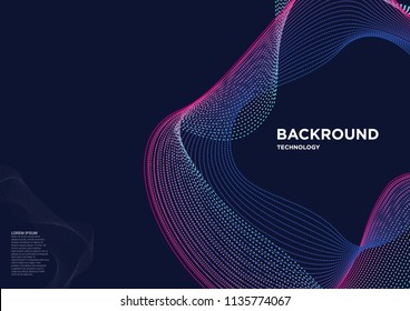 Digital abstract background blue color grobal connect dot style. Networking technology concept design. Vector illustation