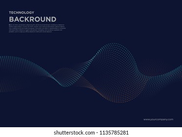 Digital abstract background blue color grobal connect dot style. Networking technology concept design. Vector illustation