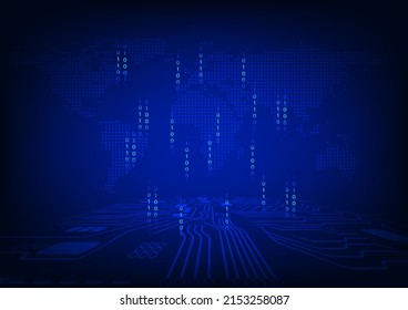 digital abstract background circle Hitech Technology style glow network futuristic vector illustration