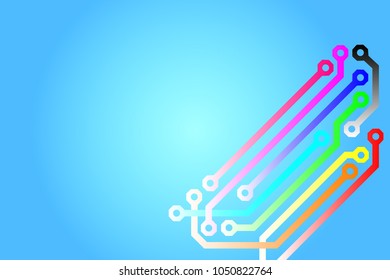 Digital Abstract Background, Electronic Circuit. 