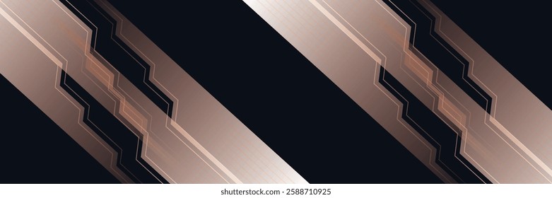 A digital abstract background featuring a geometric pattern of glowing blue and white lines on a dark background.