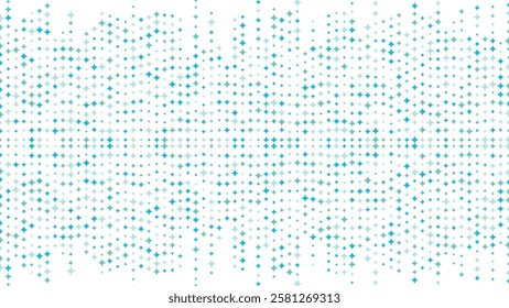 A digital abstract background with glowing blue and white circular and star-like symbols. The dynamic pattern gives a futuristic, sparkling effect, ideal for modern and tech-related designs.