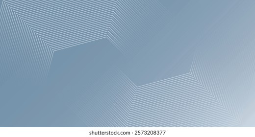Digital abstract background hexagon lines on gray background. Futuristic digital network stripe line art design for poster, brochure, cover, website, banner