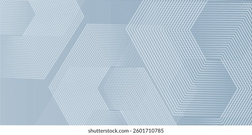 Digital abstract background hexagon lines on gray background simple art modern nice