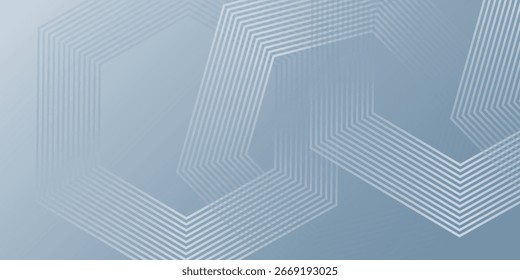 Digital abstract background hexagon lines on gray background modern