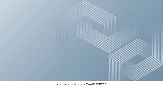 Digitale abstrakte Hintergrund Hexagon Linien auf grauem Hintergrund modern