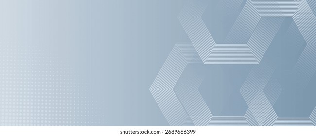 Linhas de hexágono de plano de fundo abstrato digital em plano de fundo cinza. Rede digital futurista stripe line art design com padrão. para cartaz, brochura, capa, site, banner