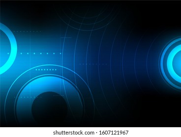 digital abstract background, space technology network radar, circle wave internet communication, signal satellite graphic vector