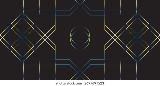 Digital abstract background triangle lines on blue background. Futuristic digital network stripe line art design for poster, brochure, cover, website, banner vector eps10
