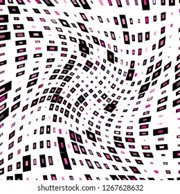 Digital Abstract Black and Pink Pixel Background, QR Code Abstract Background, Random Pixel Texture