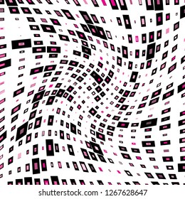 Digital Abstract Black and Pink Pixel Background, QR Code Abstract Background, Random Pixel Texture