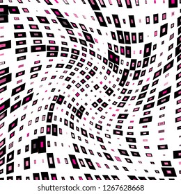Digital Abstract Black and Pink Pixel Background, QR Code Abstract Background, Random Pixel Texture