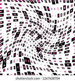 Digital Abstract Black and Pink Pixel Background, QR Code Abstract Background, Random Pixel Texture