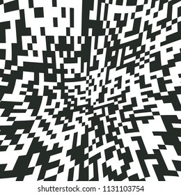 Digital Abstract Black and White Pixel Noise Background, QR Code Abstract Background, Vector Pattern, Random Pixel Texture, Black-and-White Background, Monochrome QR Code Design, Vector EPS10