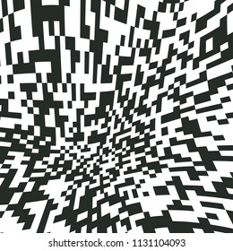 Digital Abstract Black and White Pixel Noise Background, QR Code Abstract Background, Vector Pattern, Random Pixel Texture, Black-and-White Background, Monochrome QR Code Design, Vector EPS10