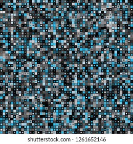 Digital Abstract Black and White Pixel Background, QR Code Abstract Background, Vector Seamless Pattern, Random Pixel Texture