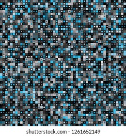 Digital Abstract Black and White Pixel Background, QR Code Abstract Background, Vector Seamless Pattern, Random Pixel Texture