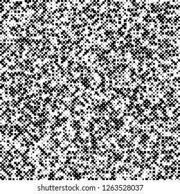 Digital Abstract Black and White Pixel Background, QR Code Abstract Background, Vector Seamless Pattern, Random Pixel Texture
