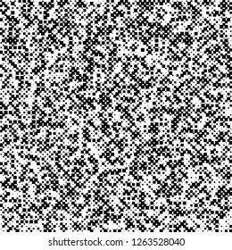 Digital Abstract Black and White Pixel Background, QR Code Abstract Background, Vector Seamless Pattern, Random Pixel Texture