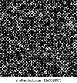 Digital Abstract Black and White Pixel Background, QR Code Abstract Background, Vector Seamless Pattern, Random Pixel Texture