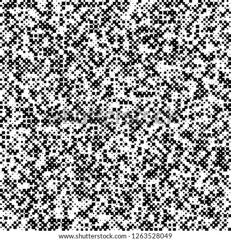 Digital Abstract Black and White Pixel Background, QR Code Abstract Background, Vector Seamless Pattern, Random Pixel Texture