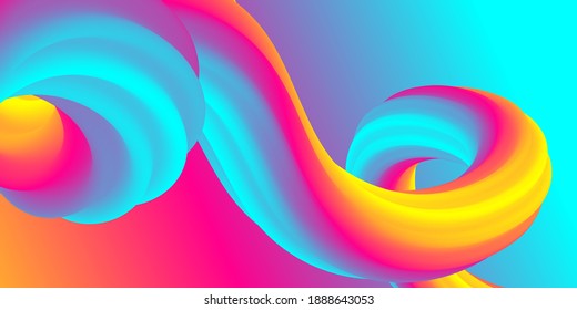Digital abstract bright wave isolated. 3D pattern for presentation. Vector wavy pattern, composition