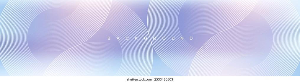 Líneas de círculo abstractas digitales sobre fondo azul. Diseño geométrico del arte de la línea de la raya para el cartel, folleto, cubierta, Sitio web, cabecera, Anuncio del Web, presentación