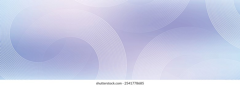 Digital abstract circle lines on blue background. Geometric stripe line art design