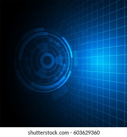 Digital abstract circuit board technology vector design