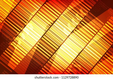 Digital Abstract Cyber Circuits Board on Orange Technology Background,Hi-tech and Speed Concept design,Vector Illustration.