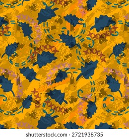 Digital abstract design with bold colors and fluid shapes, ideal for fabric printing, textiles, fashion, seamless patterns, modern creative textile surfaces, backgrounds, prints